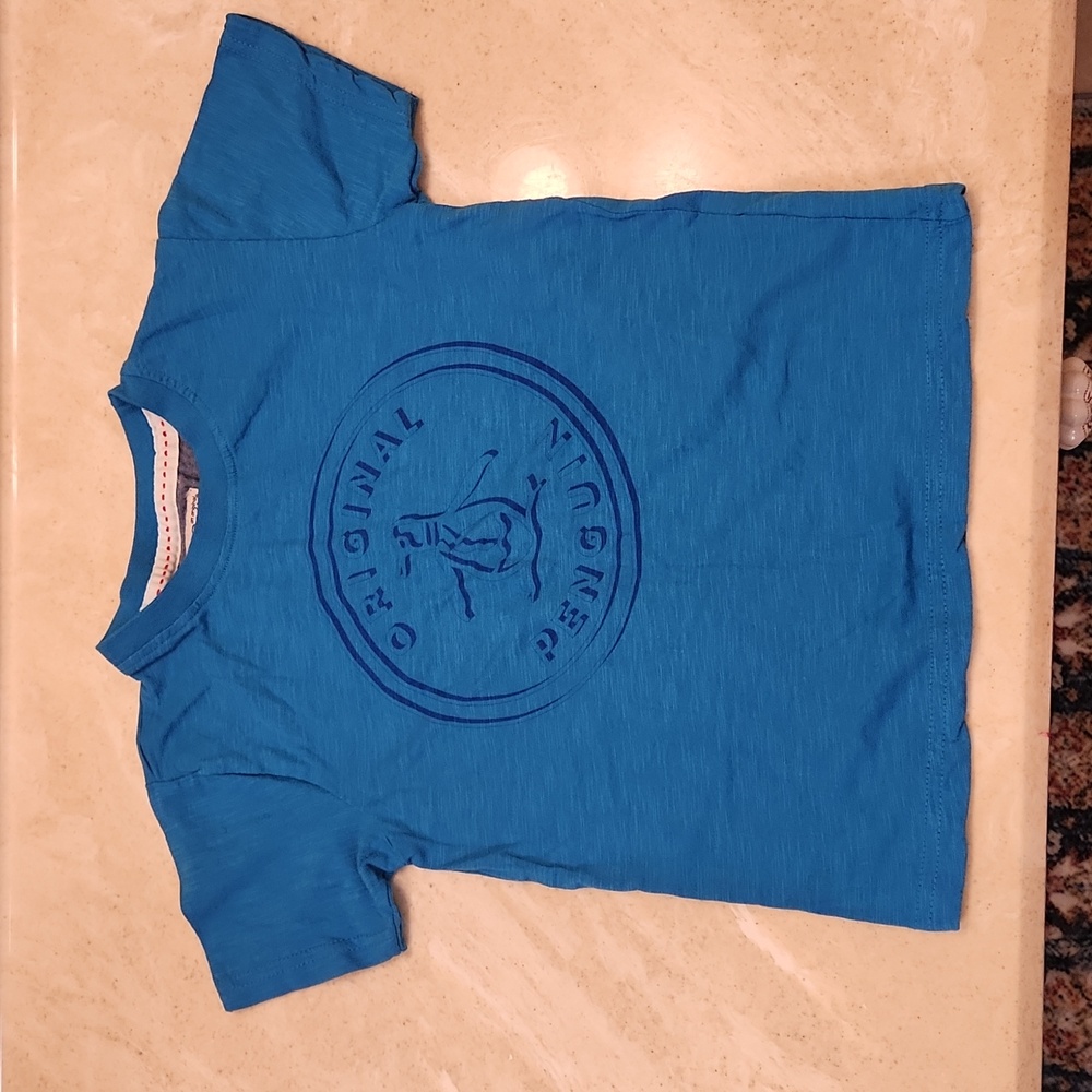 ❤️3/15$❤️Priginal Penguin blue 100% cotton boys tshirt size 5T made in India
